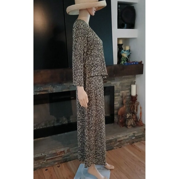 Vintage Maxi Dress Tiered Size 12 Retro Casual Church Modest Business Career USA - Picture 6 of 10